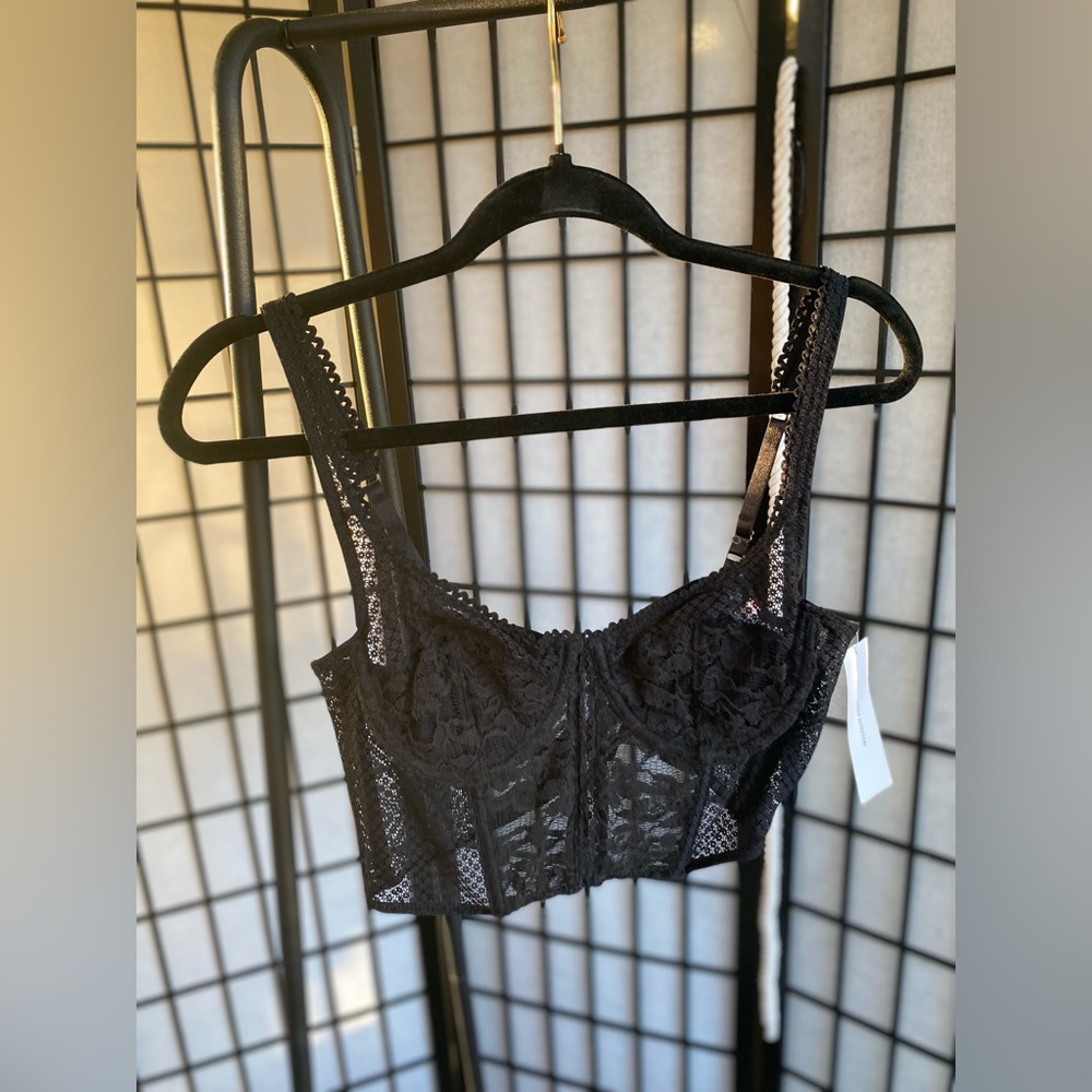 Large Urban Outfitters Black Lace Top